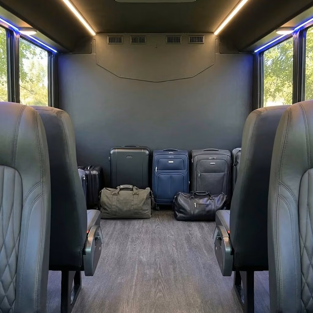 parkland 20 passenger minibus luggage area