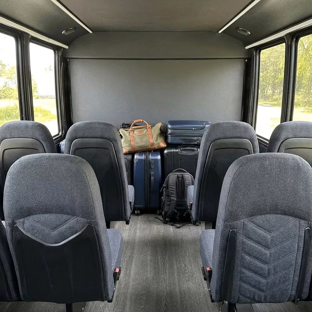 parkland 25 passenger minibus luggage area