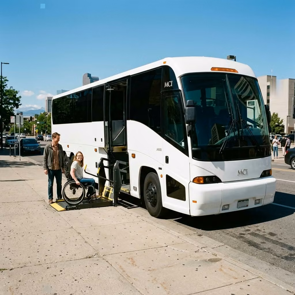 parkland 56 passenger charter bus wheelchair lift