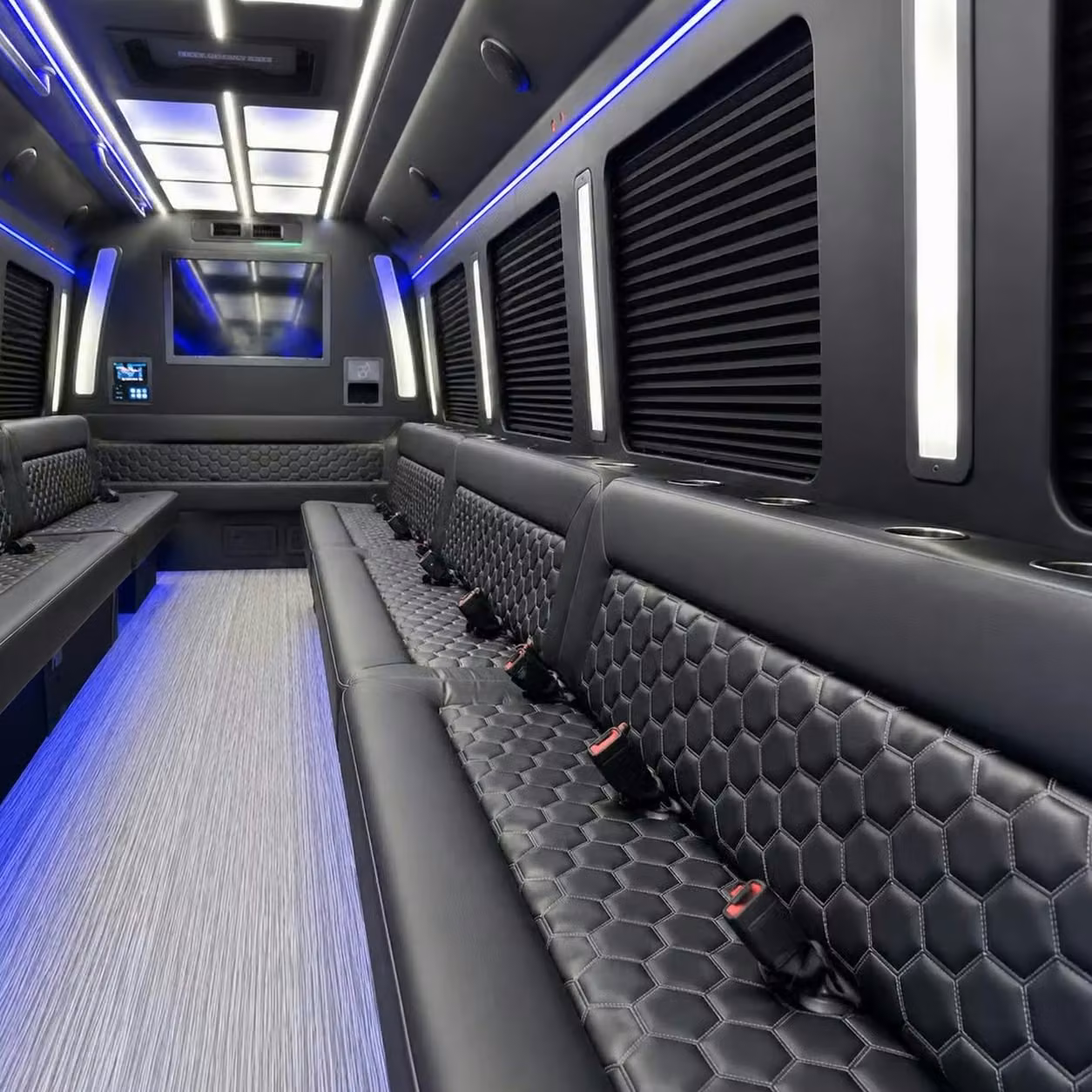 parkland party bus party lighting