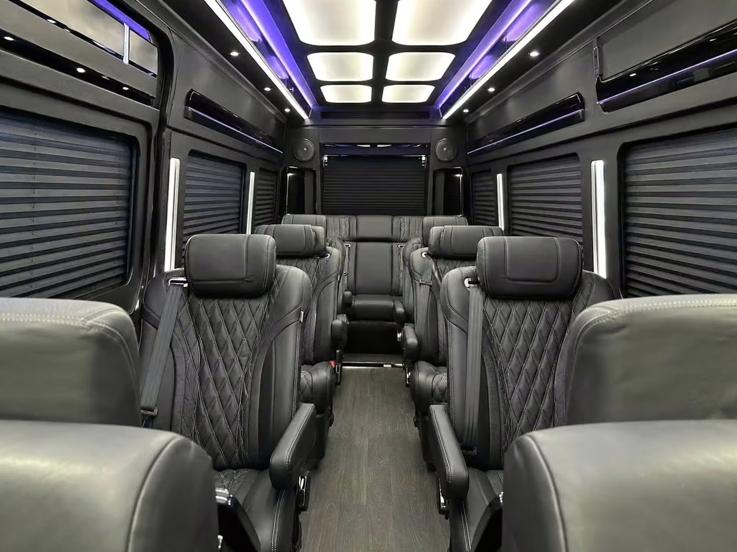 parkland sprinter van rental with driver reclining seats